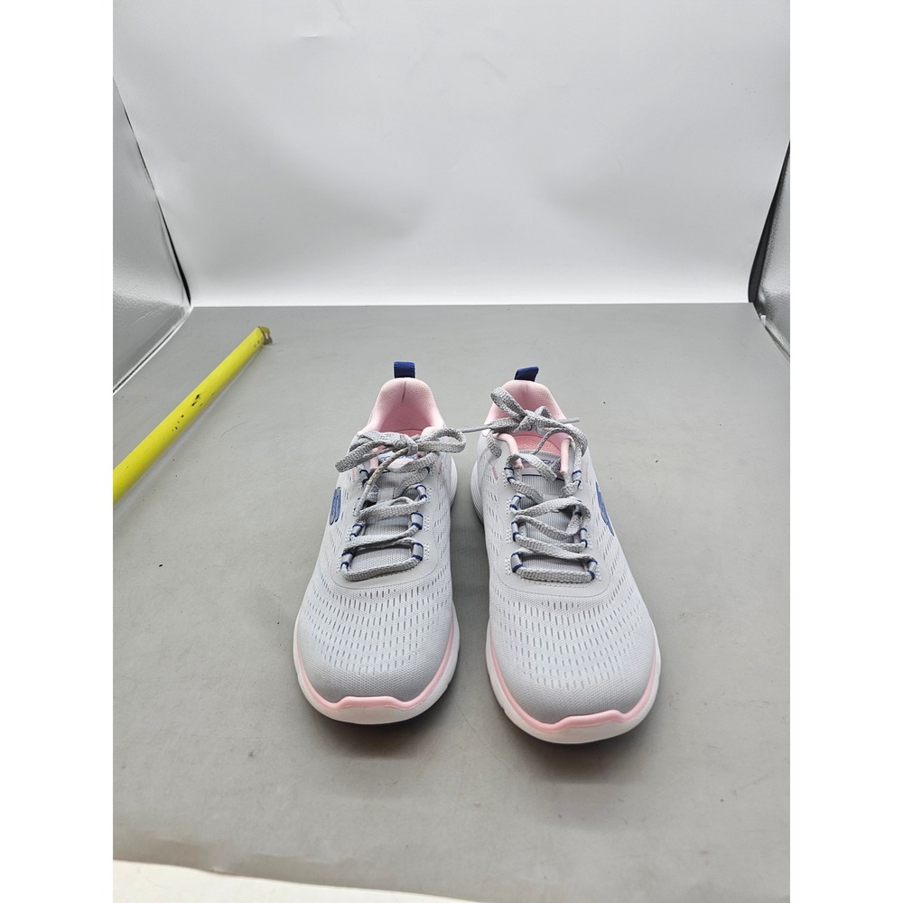 Skechers Flex Lite Grey Pink Wide Fit Memory Foam Sneakers 150201W Womens 6.5